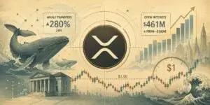XRP Stabilizes Above $1 as Whale Activity Surges and Open Interest Increases